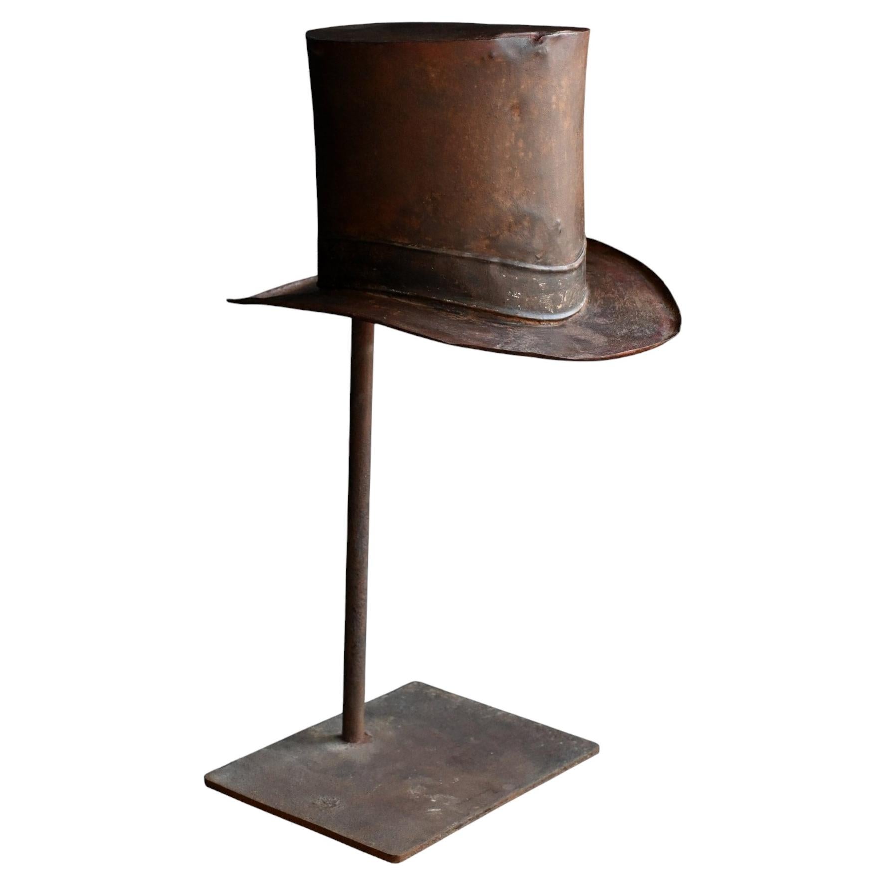Early 20th Century Toleware English Hat Makers Trade Sign