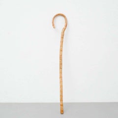 Early 20th Century Traditional Hand Carved Wood Walking Stick
