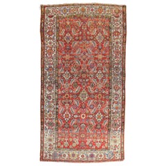 Traditioneller persischer Malayer-Teppich des frühen 20. Jahrhunderts mit rotem Herati-Designfeld