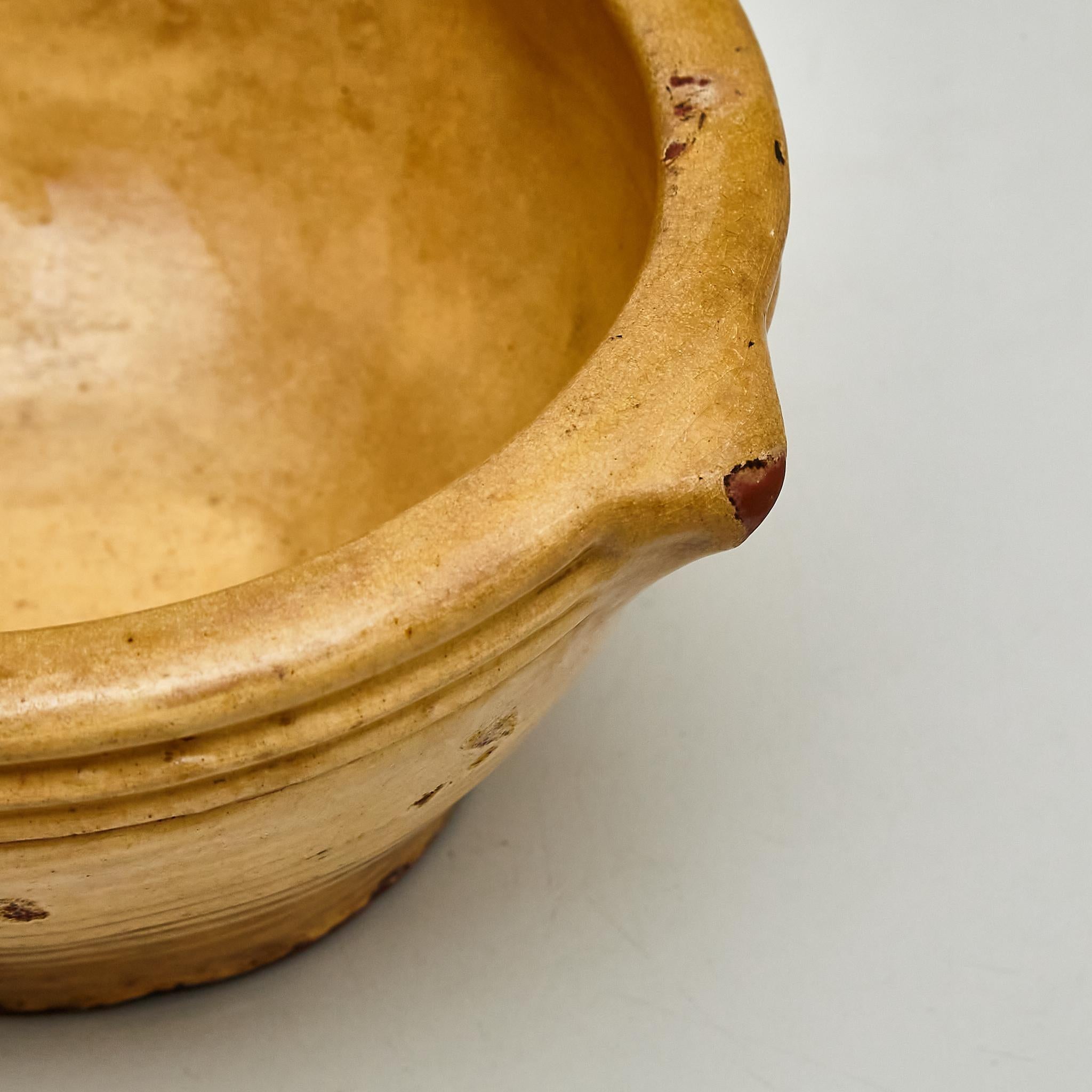 Traditioneller spanischer beigefarbener Mortar aus Keramik des frühen 20. Jahrhunderts im Angebot 5