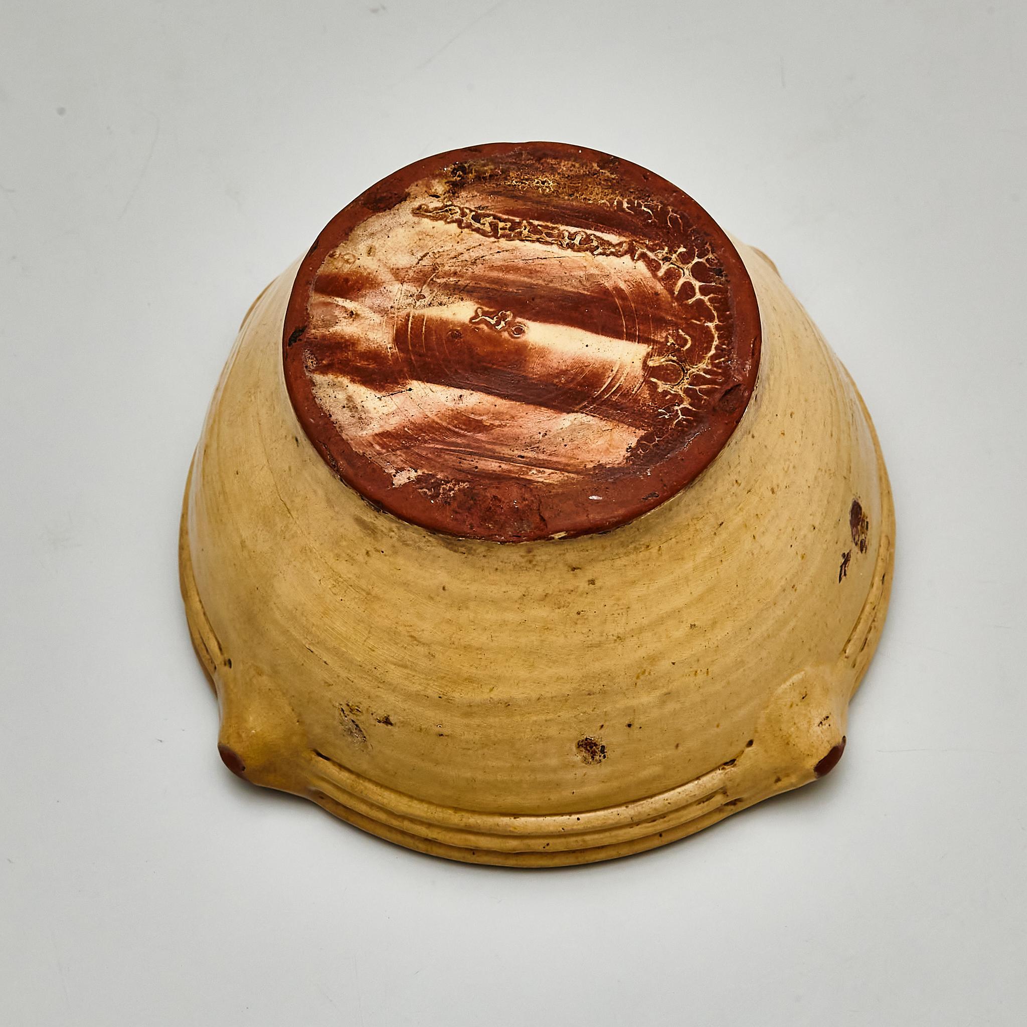Traditioneller spanischer beigefarbener Mortar aus Keramik des frühen 20. Jahrhunderts (Spanisch) im Angebot