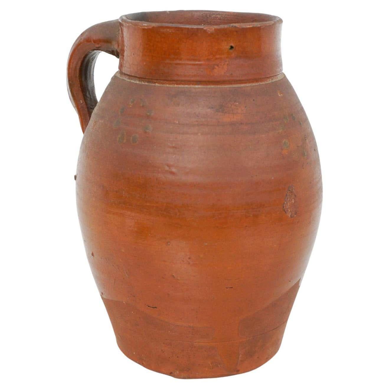 Early 20th Century Traditional Spanish Ceramic Pitcher For Sale 8