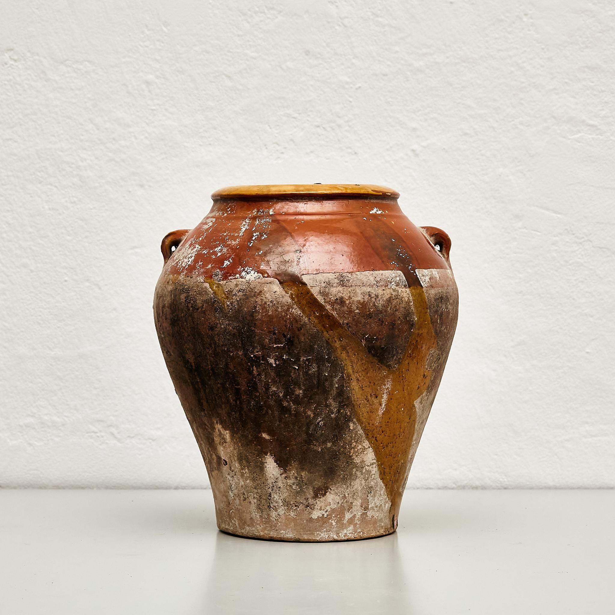Traditionelle spanische Keramikvase des frühen 20. Jahrhunderts im Angebot 7