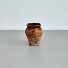 Traditional Spanish Ceramic Vase, Early 20th Century, 19.5 cm Diameter