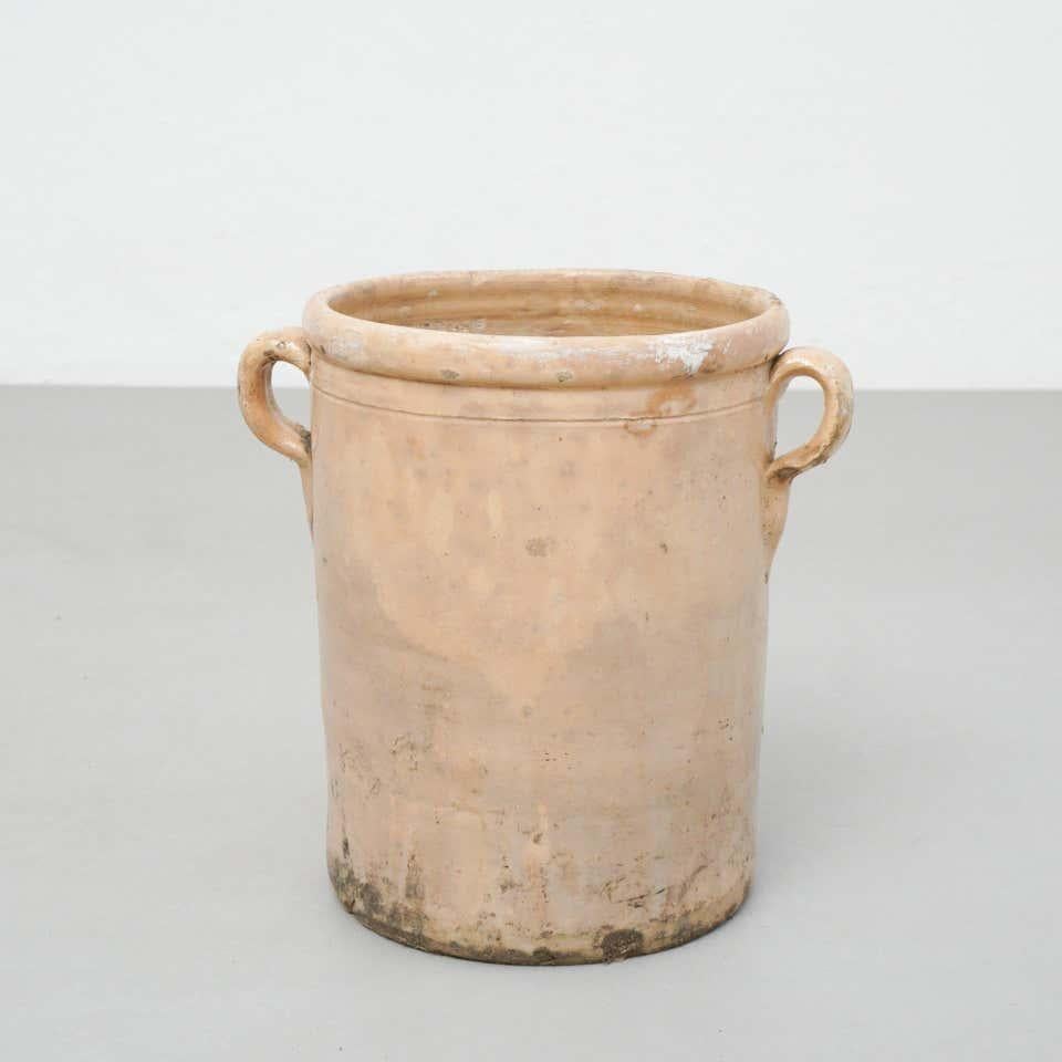 Mid-Century Modern Vase en céramique espagnole traditionnelle du début du 20e siècle en vente