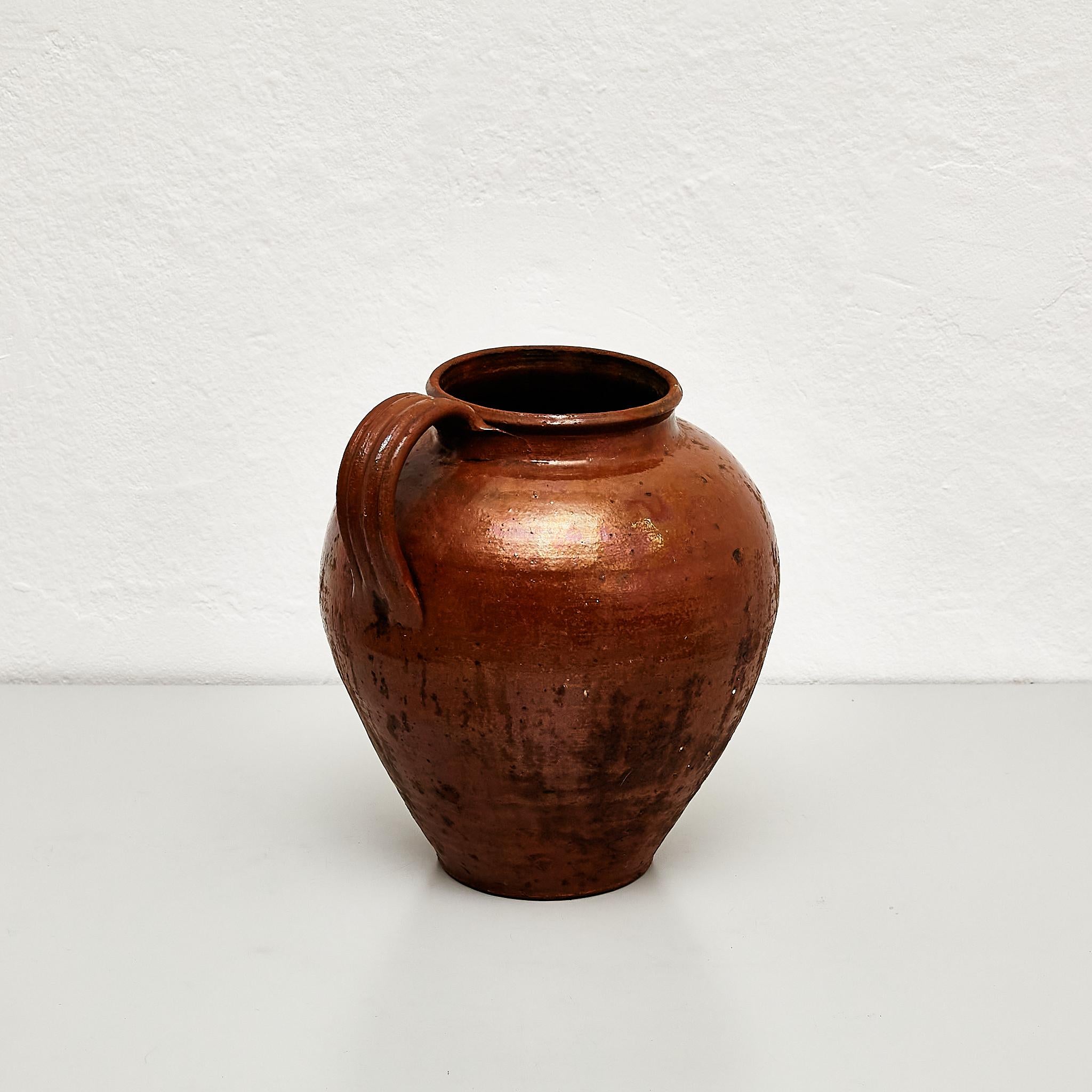 Rustic Early 20th Century Traditional Spanish Ceramic Vase