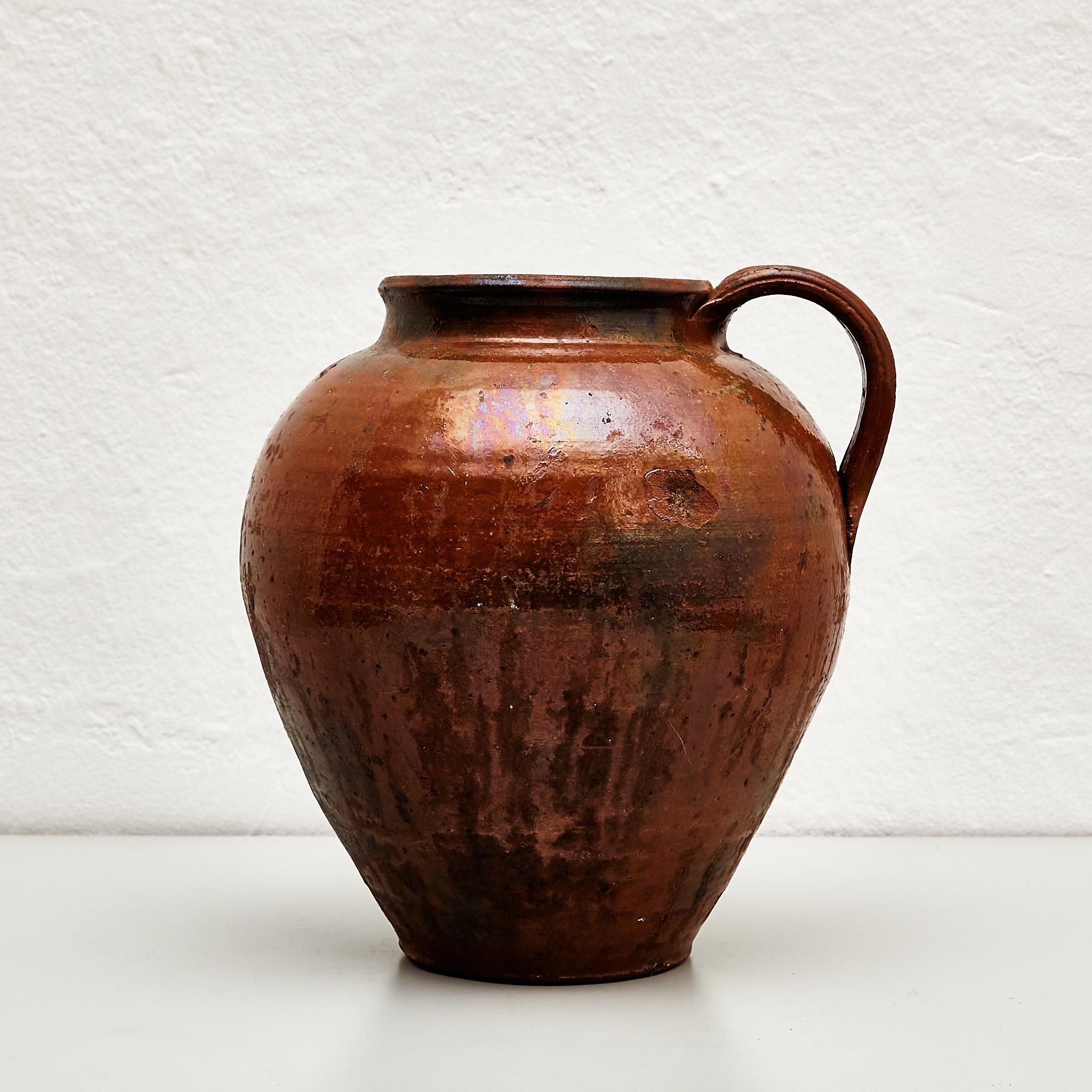 Traditionelle spanische Keramikvase des frühen 20. Jahrhunderts im Zustand „Gut“ im Angebot in Barcelona, ES