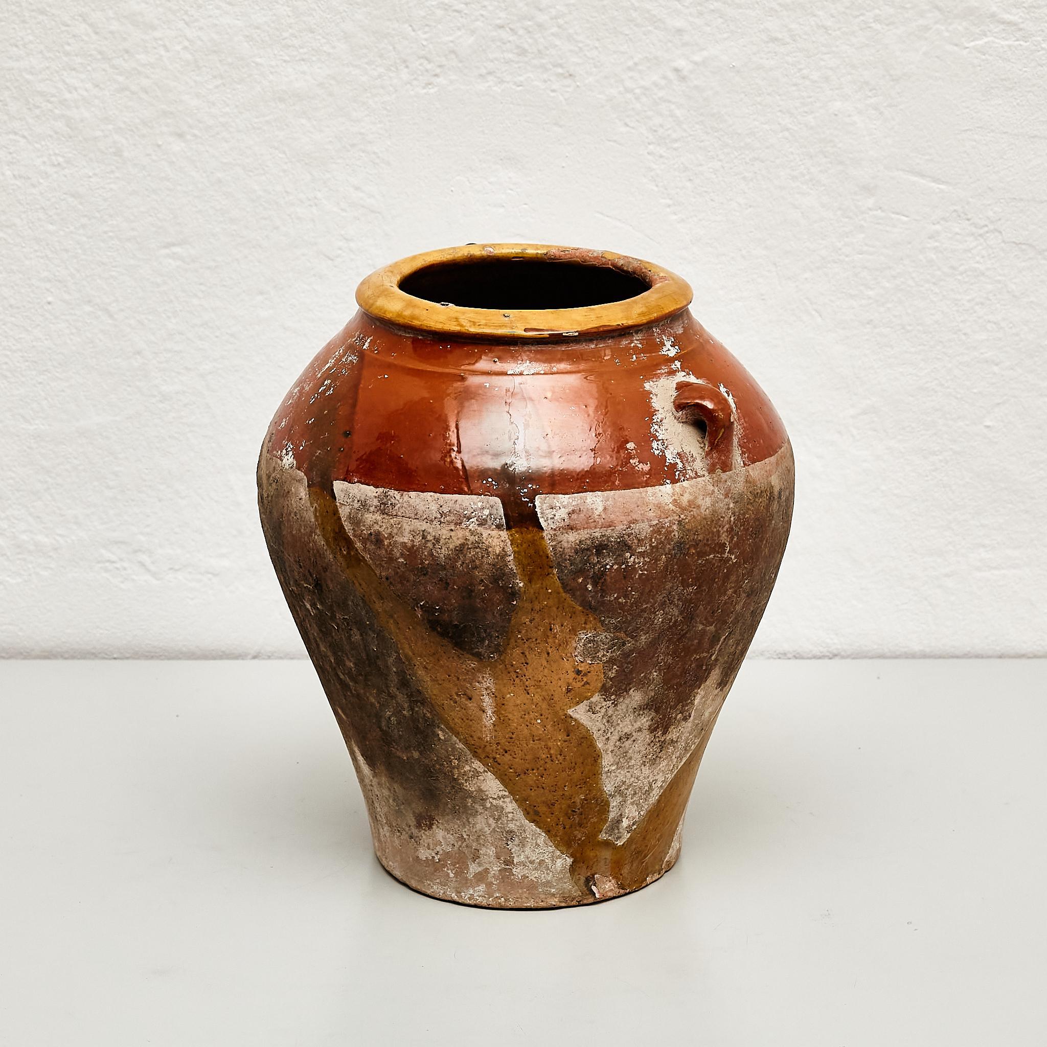 Vase en céramique espagnole traditionnelle du début du 20e siècle Bon état - En vente à Barcelona, ES