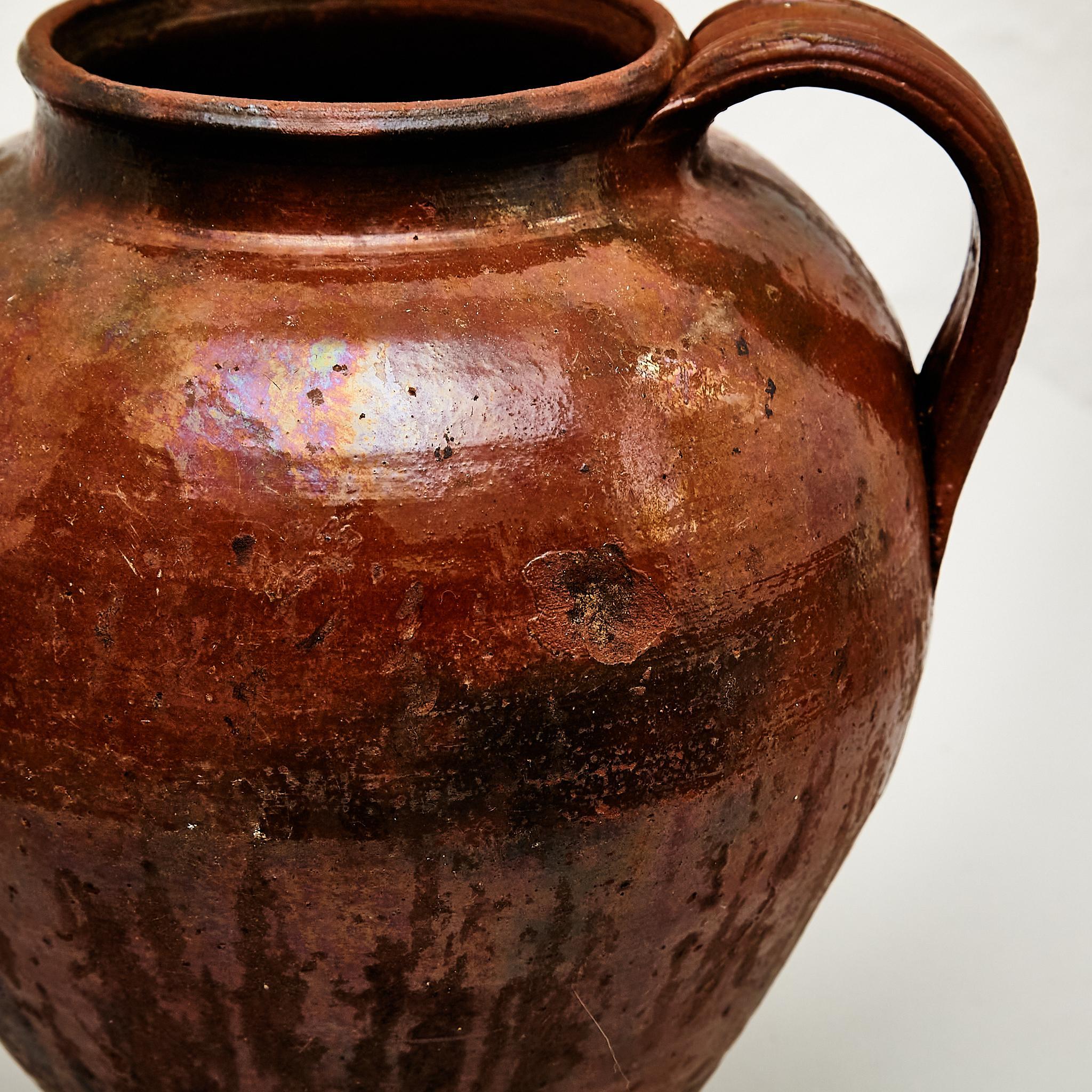 Traditionelle spanische Keramikvase des frühen 20. Jahrhunderts im Angebot 2