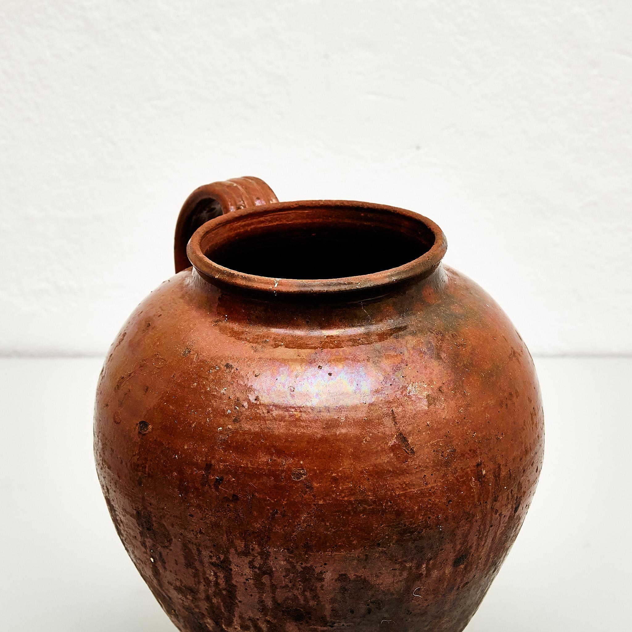 Traditionelle spanische Keramikvase des frühen 20. Jahrhunderts im Angebot 4