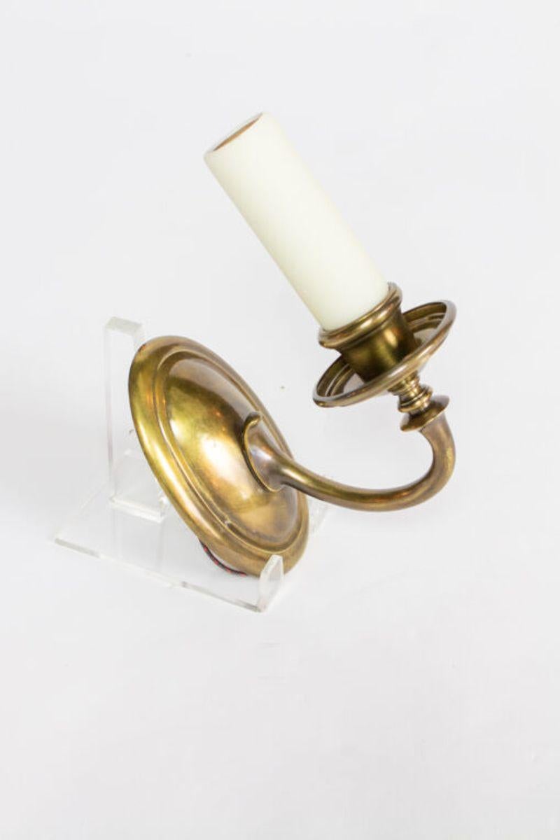 Brass Early 20th Century Traditional Sterling Bronze Sconce