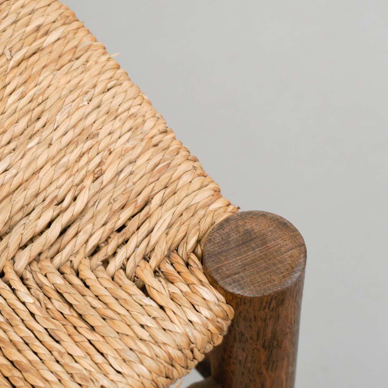 Early 20th Century Traditional Wood and Rattan Church Chair 5