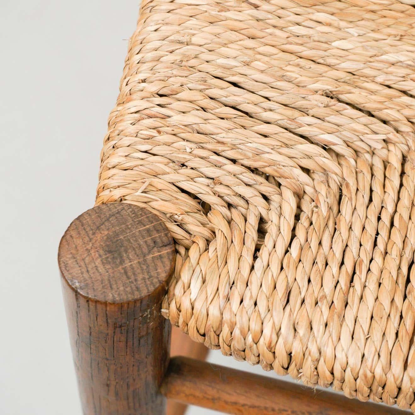 Early 20th Century Traditional Wood and Rattan Church Chair 6