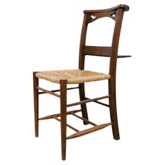 Used Early 20th Century Traditional Wood and Rattan Church Chair