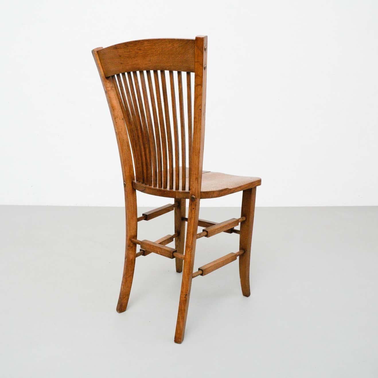 Mid-Century Modern Early 20th Century, Traditional Wood Chair For Sale