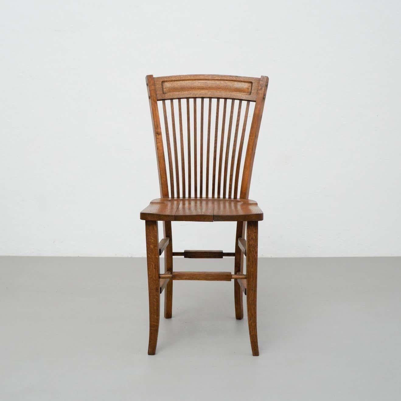 French Early 20th Century, Traditional Wood Chair
