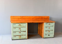 Early 20th Century Train Works Bench Circa 1910