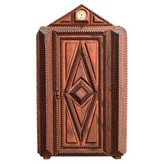 Early 20th century tramp art cabinet
