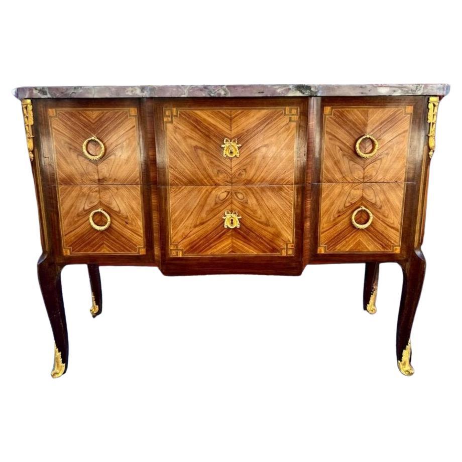 Early 20th Century Transition-Style Chest of Drawers from Maison Rinck  For Sale