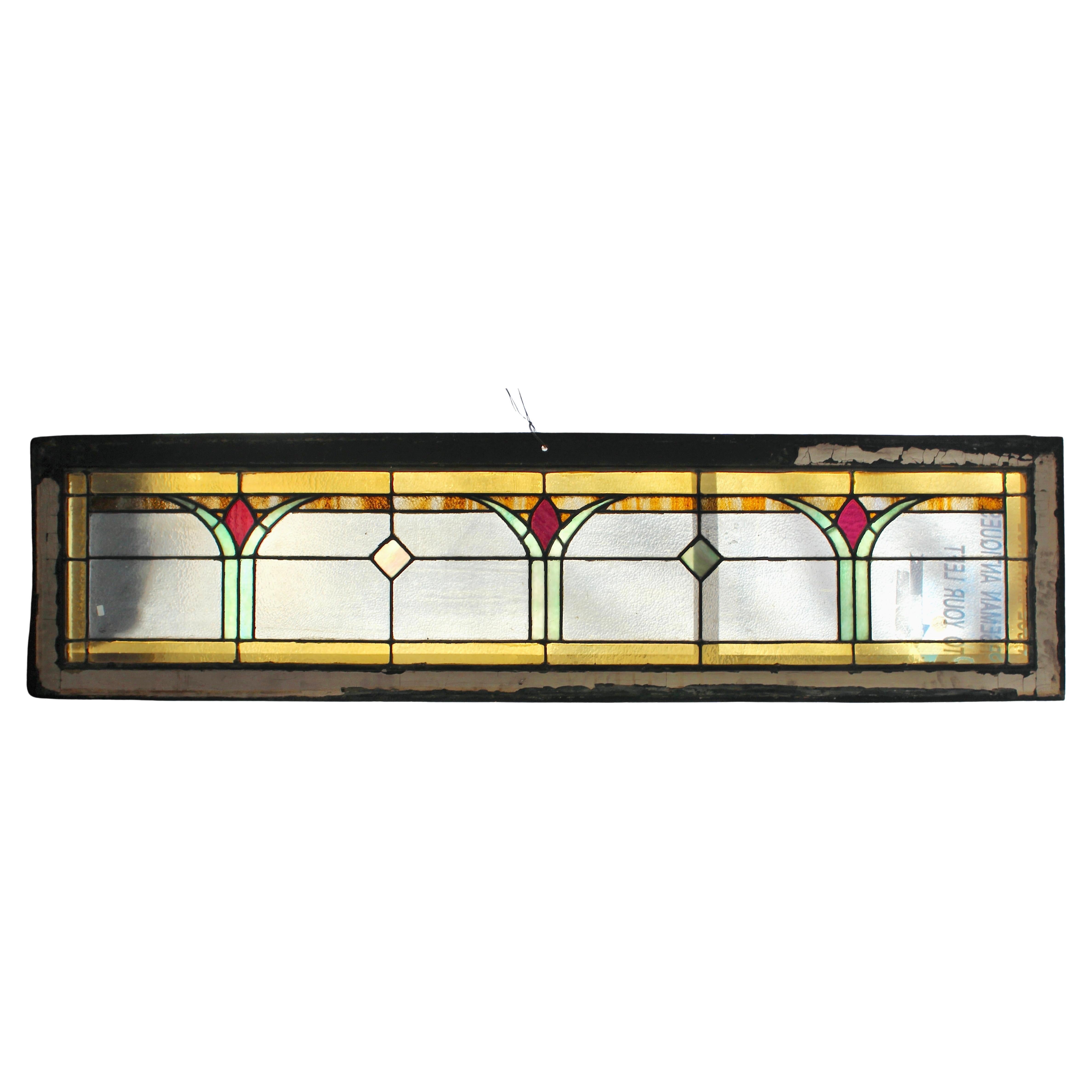 Finestra a traforo dell'inizio del XX secolo, 63" x 16" in vendita