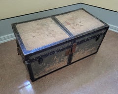 Valigia da viaggio dei primi del Novecento Scatola di tela Baule Art Déco