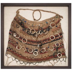 Early 20th Century Tribal Woven Bag with Shell Rings, Humbodlt Bay, West Papua