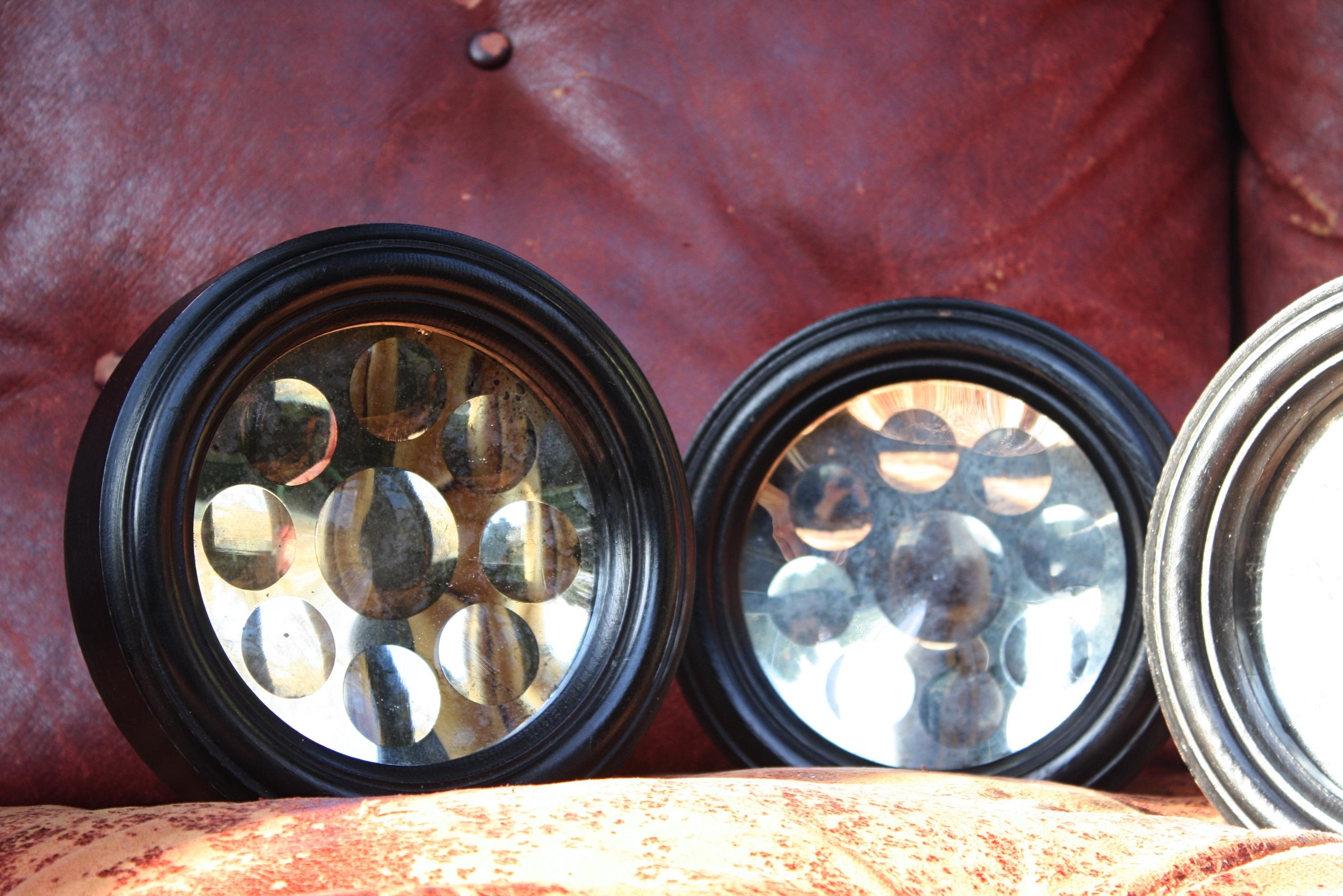 Early 20th Century Trio of Optical Concave Scientific Sorcerers Mirrors 6