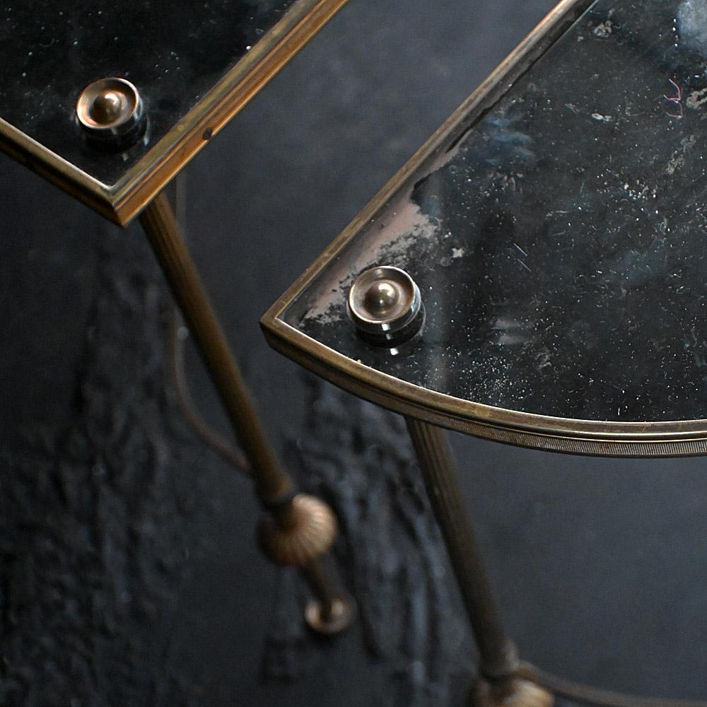 Early 20th Century tripartite 3 part)verre églomisé, Maison Baguès coffee tabl For Sale 4