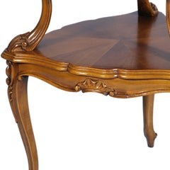 Early 20th Century Two-tiered Baroque Venetian Tripod Dessert Table in Walnut