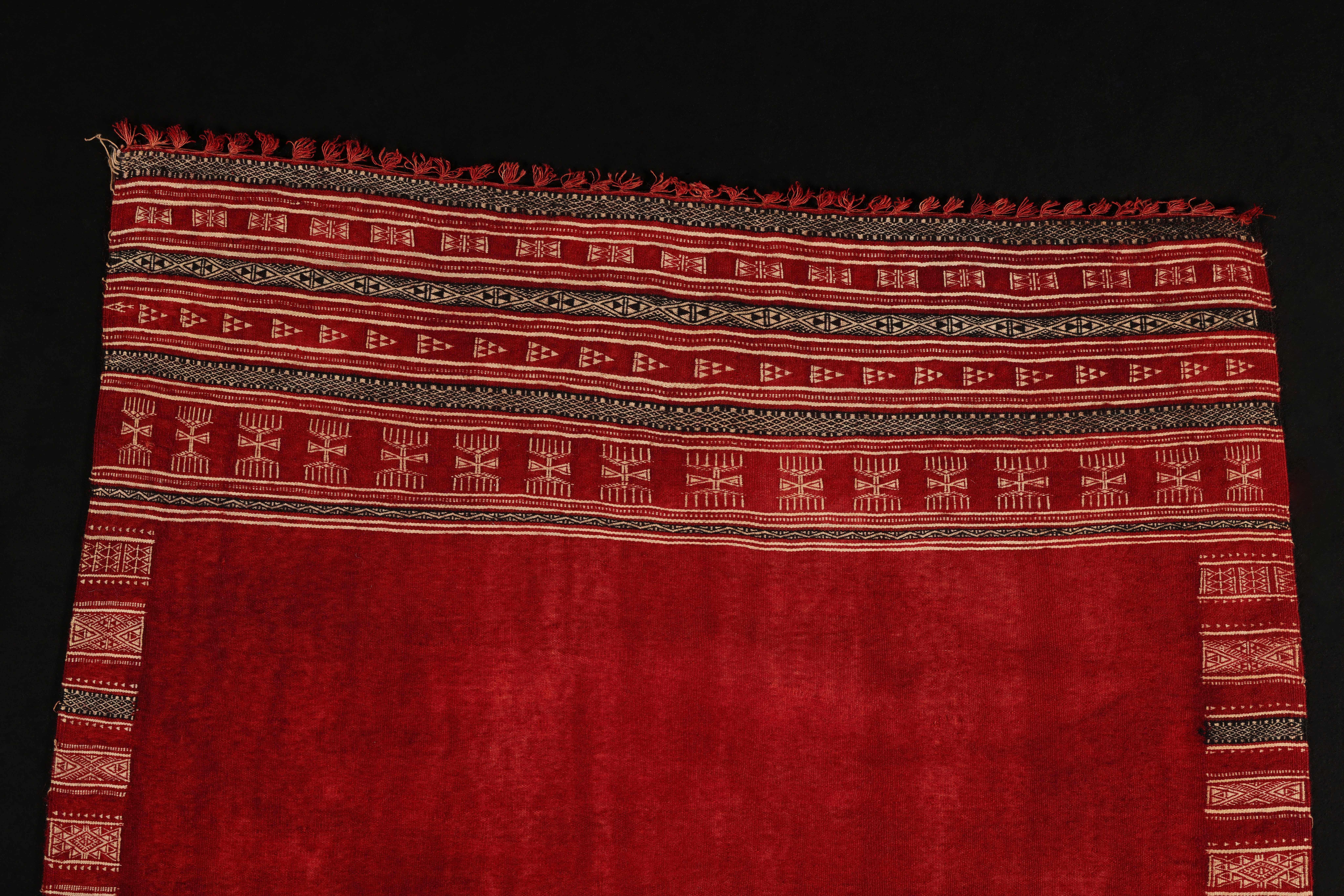Vegetable Dyed Early 20th Century Tunisian Berber Woman's Veil For Sale