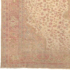 Early 20th Century Antique Turkish Warm Beige Borlou Rug