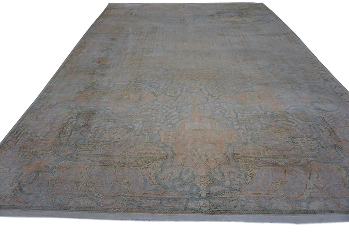 Hand-Knotted Early 20th Century Turkish Cotton Kayseri Carpet ( 9' x 12'6