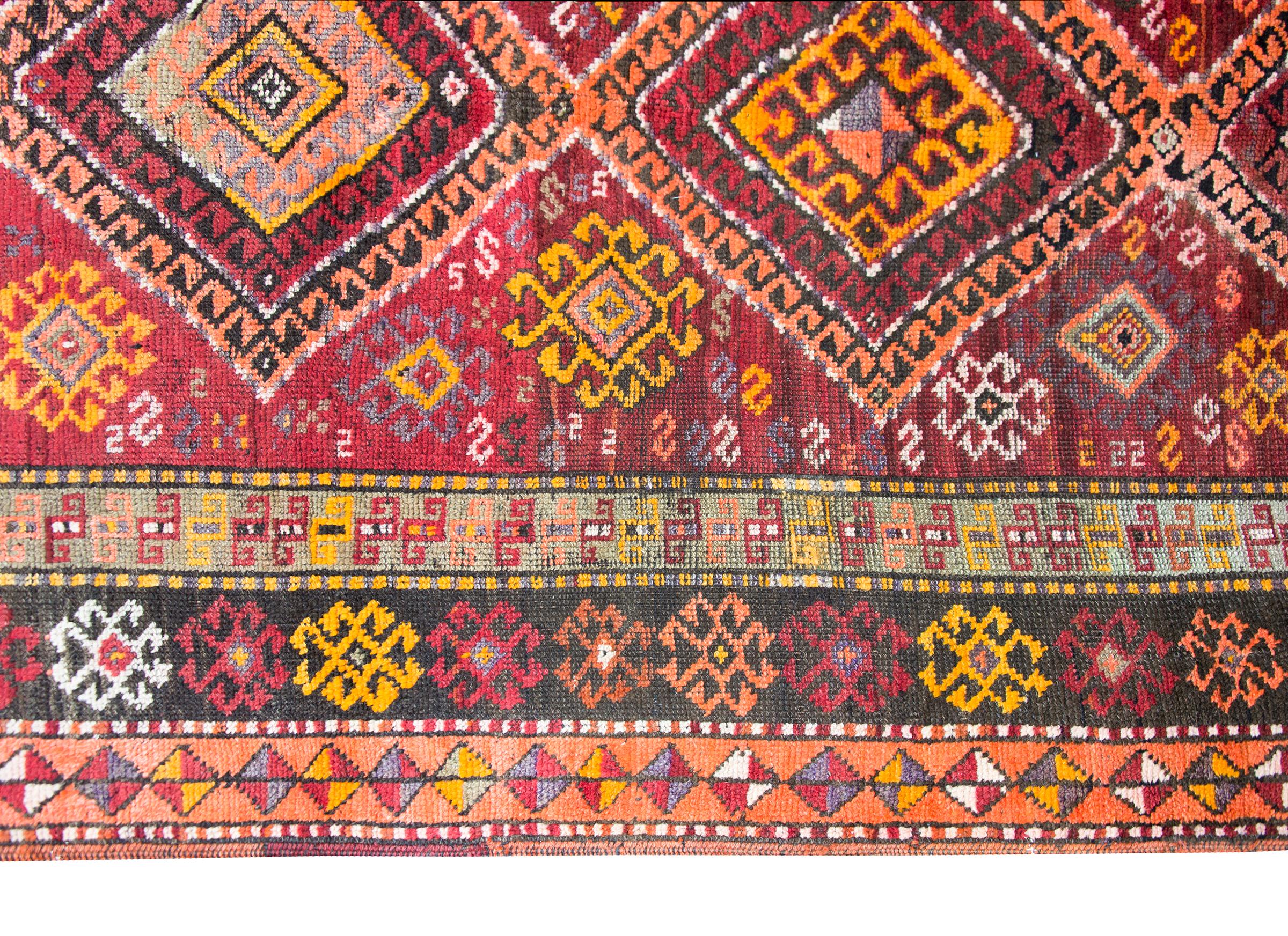 Hand-Knotted Early 20th Century Turkish Kars Rug For Sale