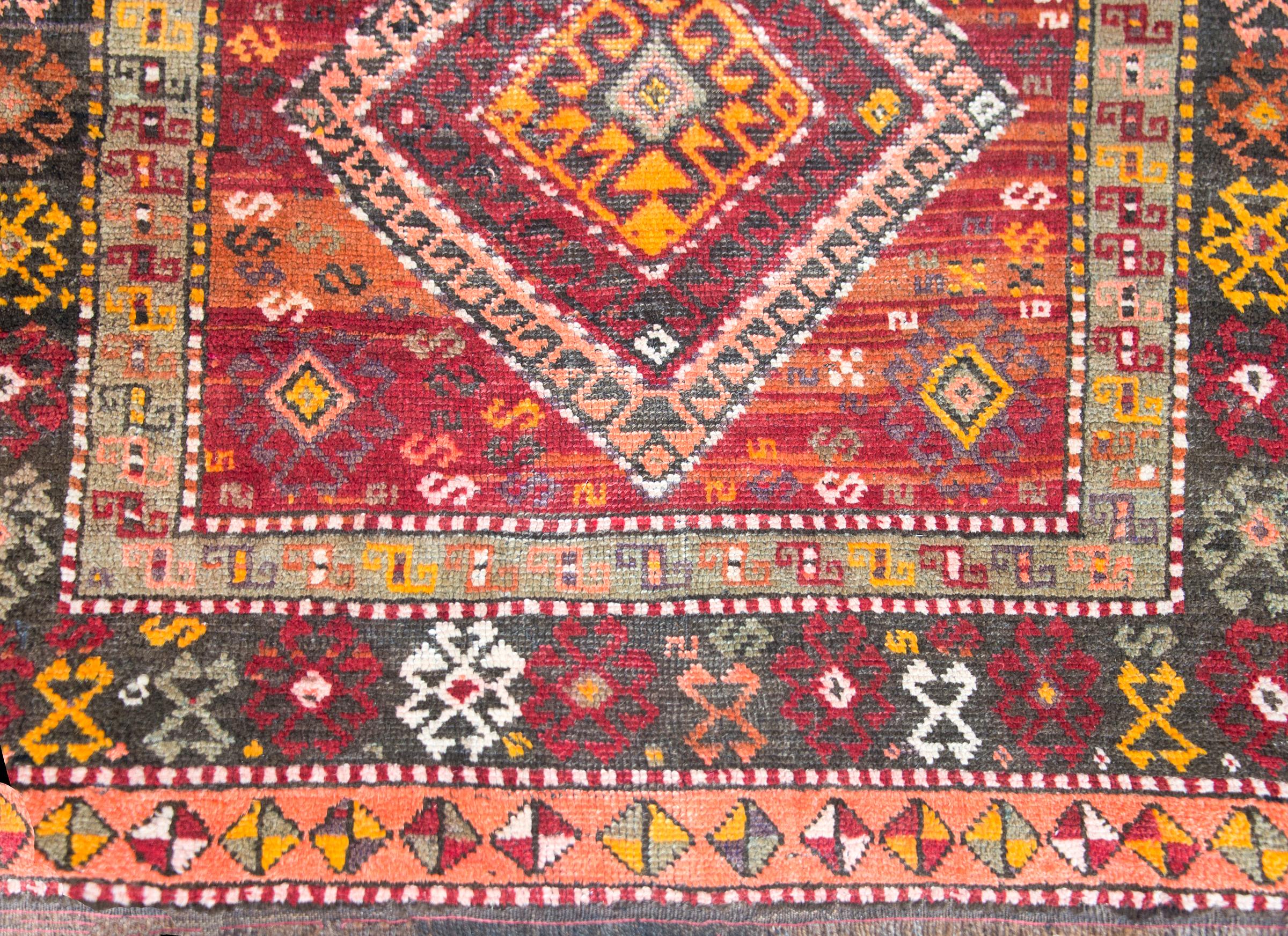 Early 20th Century Turkish Kars Rug For Sale 1