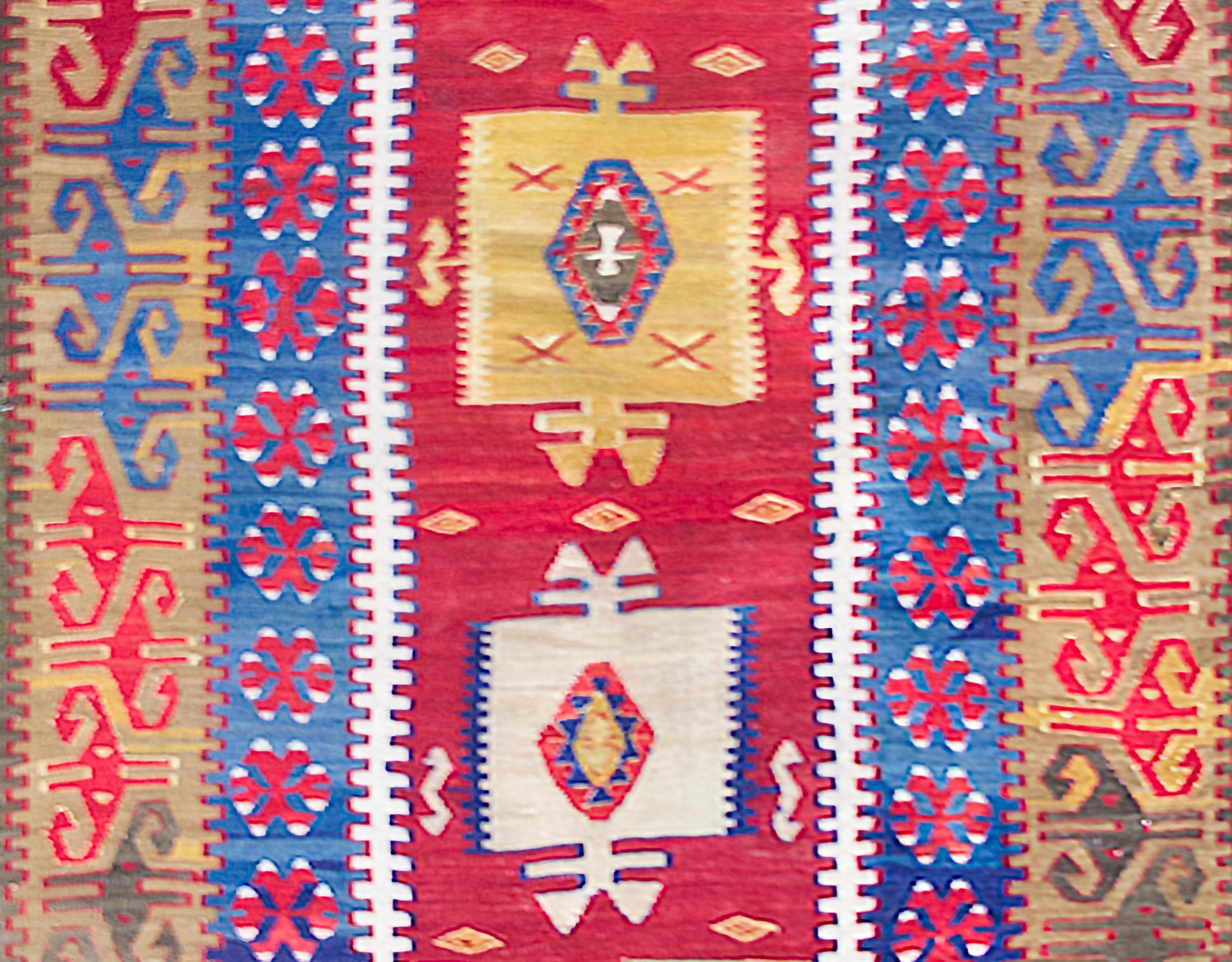 Kilim turco di Konya dei primi del Novecento in vendita 3