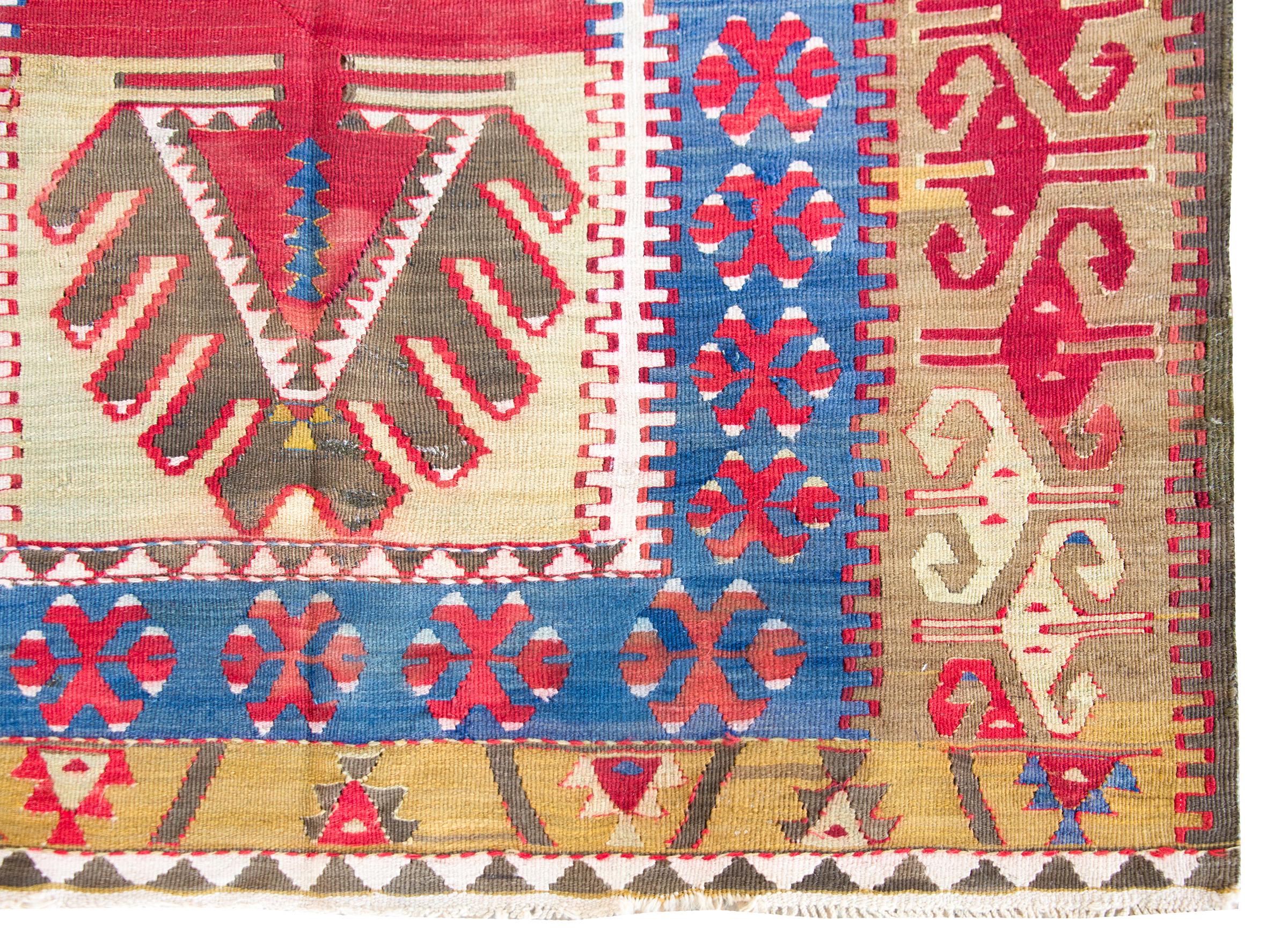 Early 20th Century Turkish Konya Kilim For Sale 6