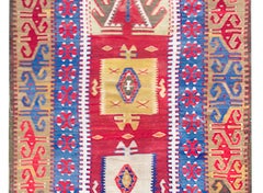 Early 20th Century Turkish Konya Kilim