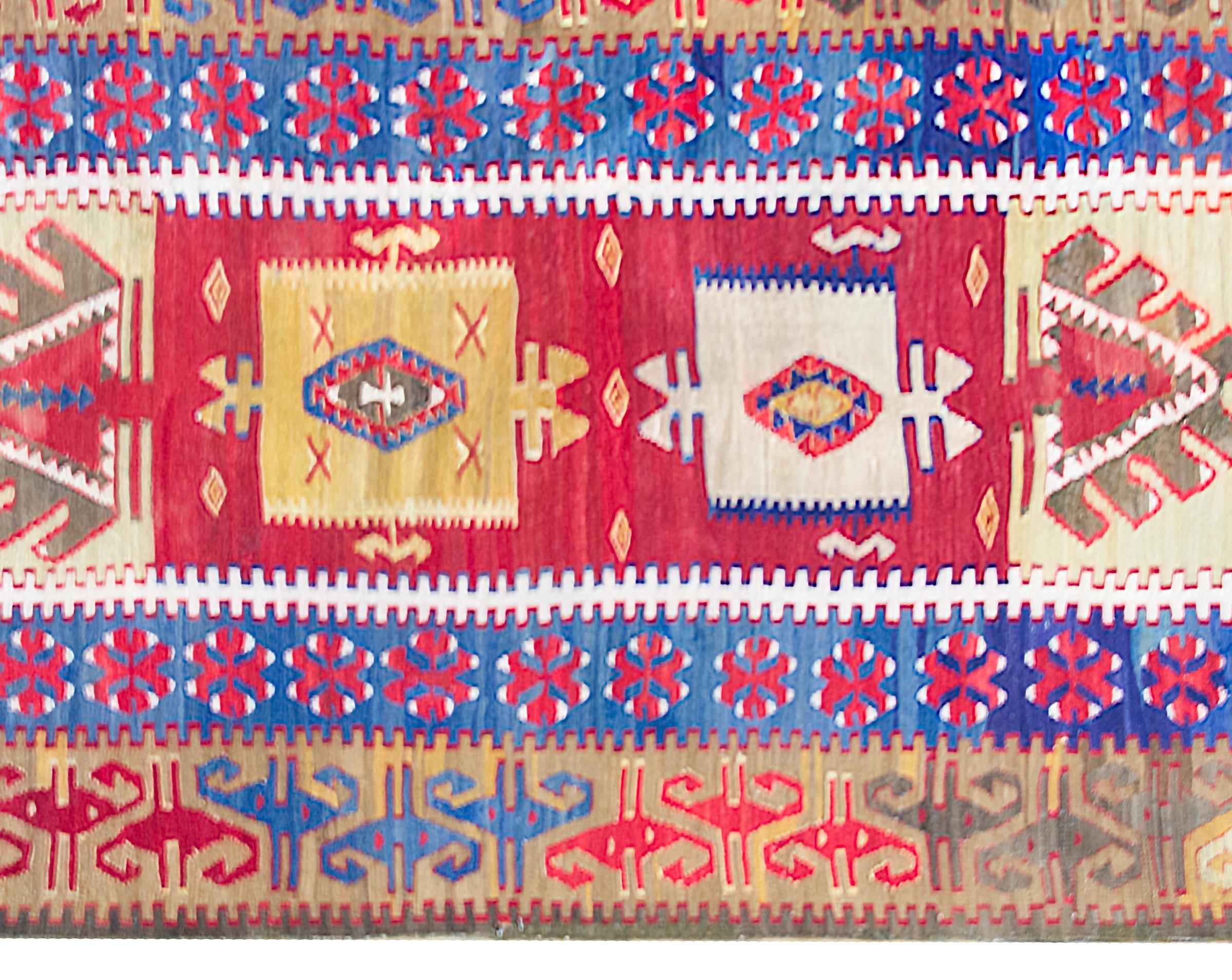 Tessuto a mano Kilim turco di Konya dei primi del Novecento in vendita