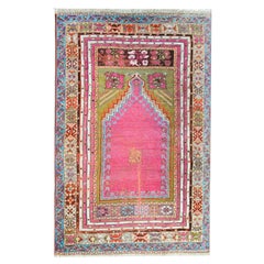 Antique Early 20th Century Turkish Konya Prayer Rug