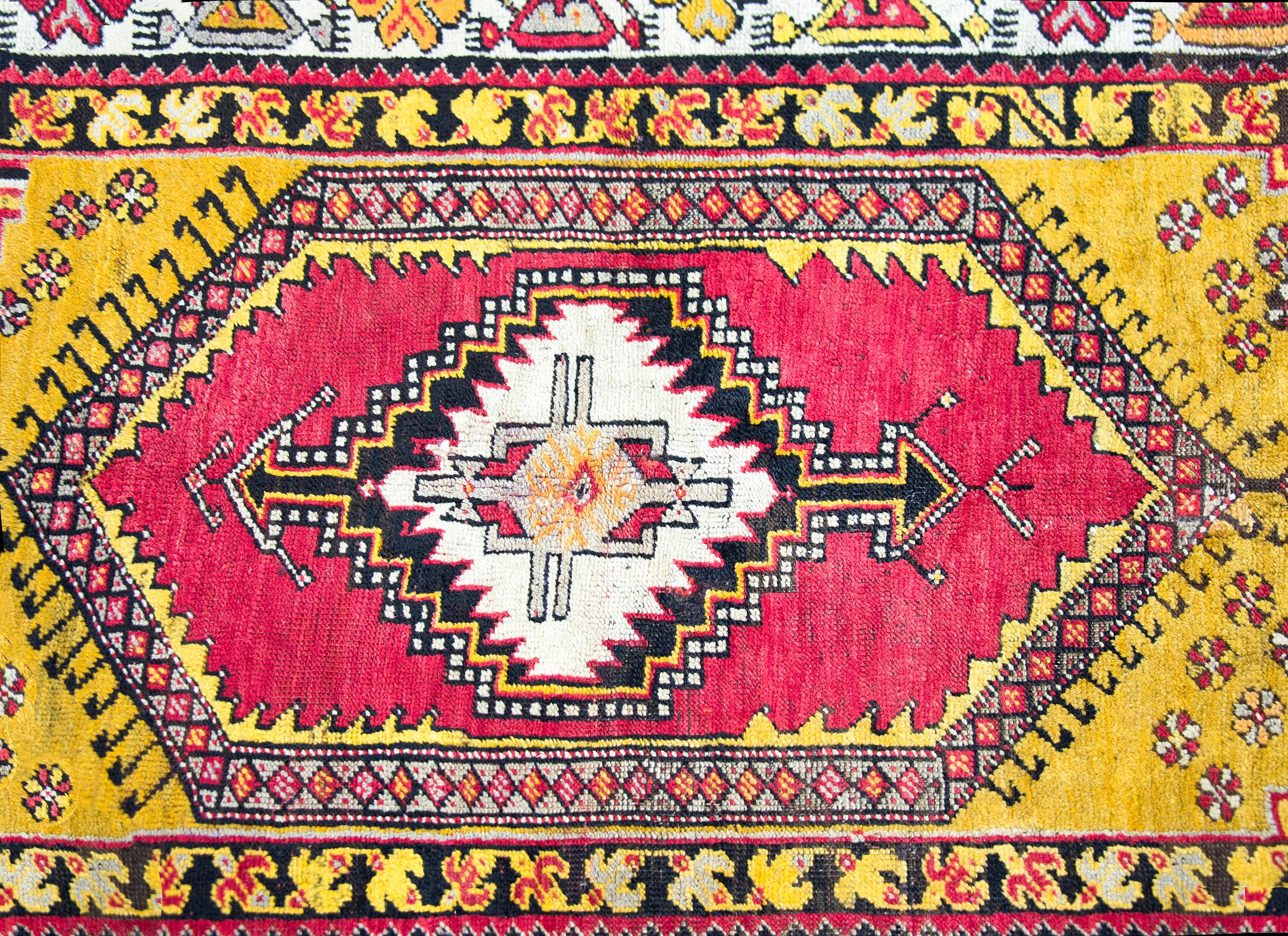 Wool Early 20th Century Turkish Konya Rug For Sale