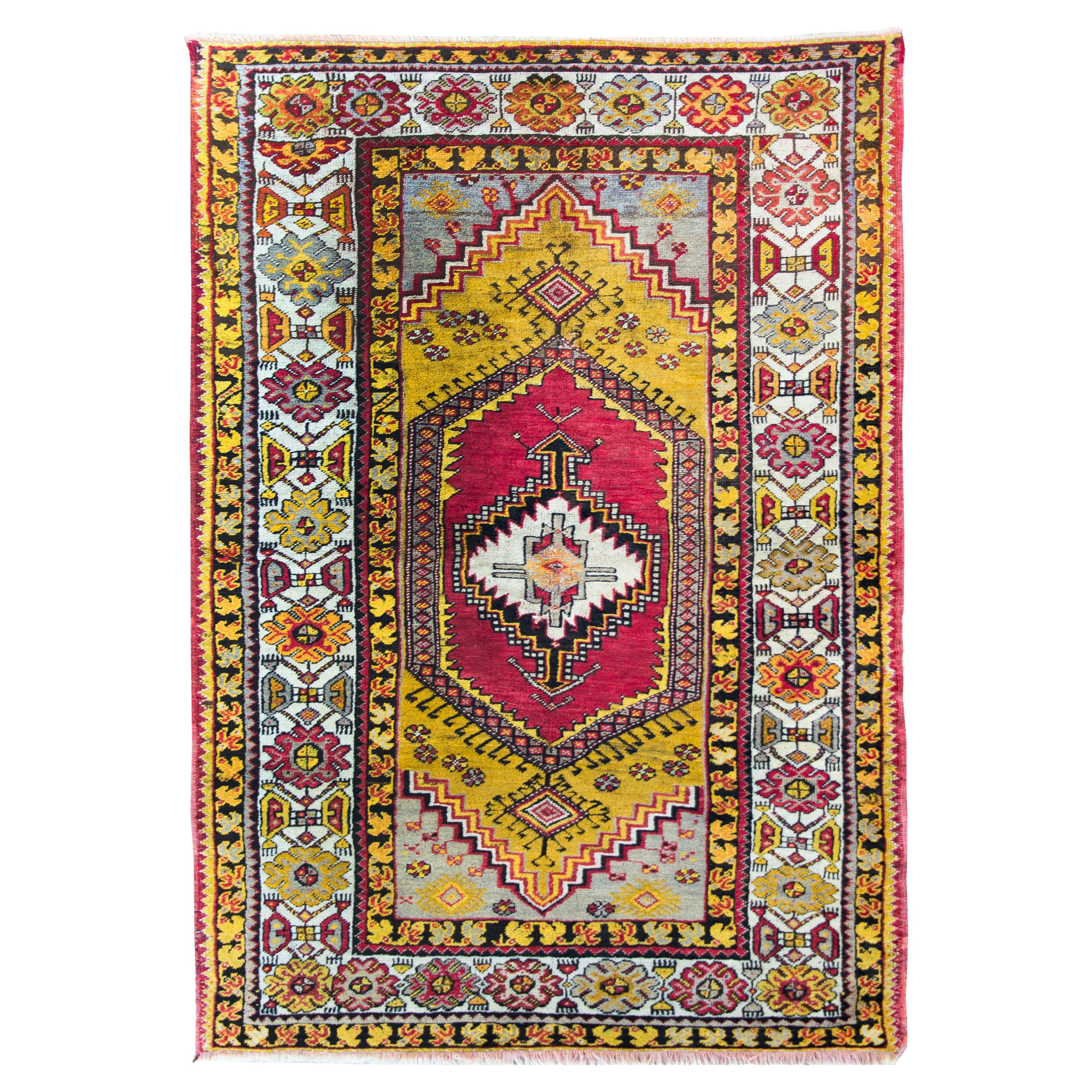 Türkischer Konya-Teppich des frühen 20. Jahrhunderts