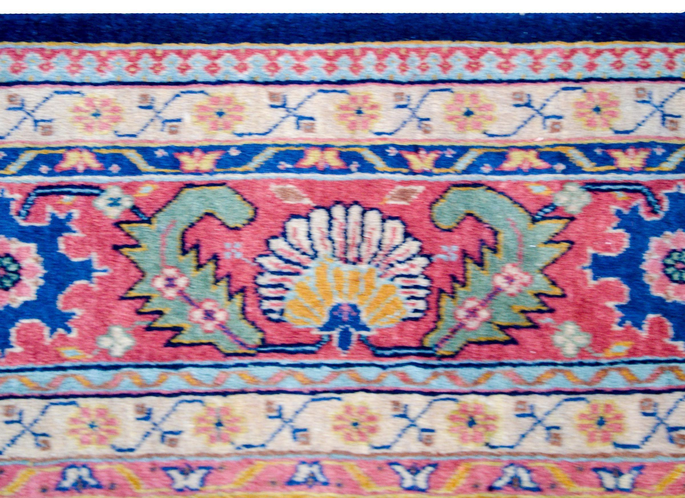 Wool Early 20th Century Turkish Mahal Style Rug