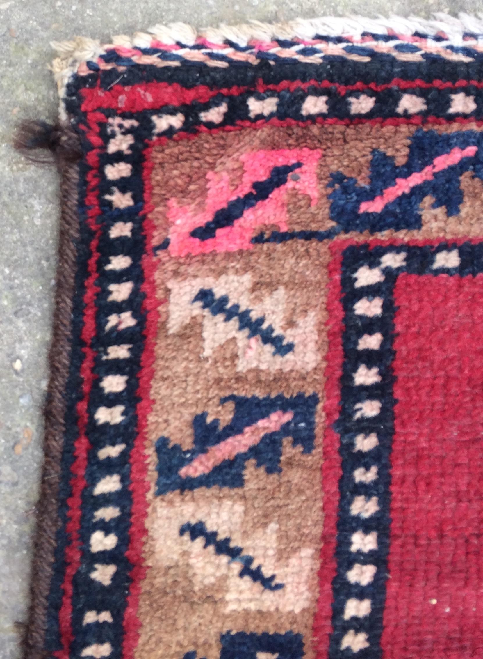 Turkish Early 20th Century Semi-Antique Accent Rug For Sale
