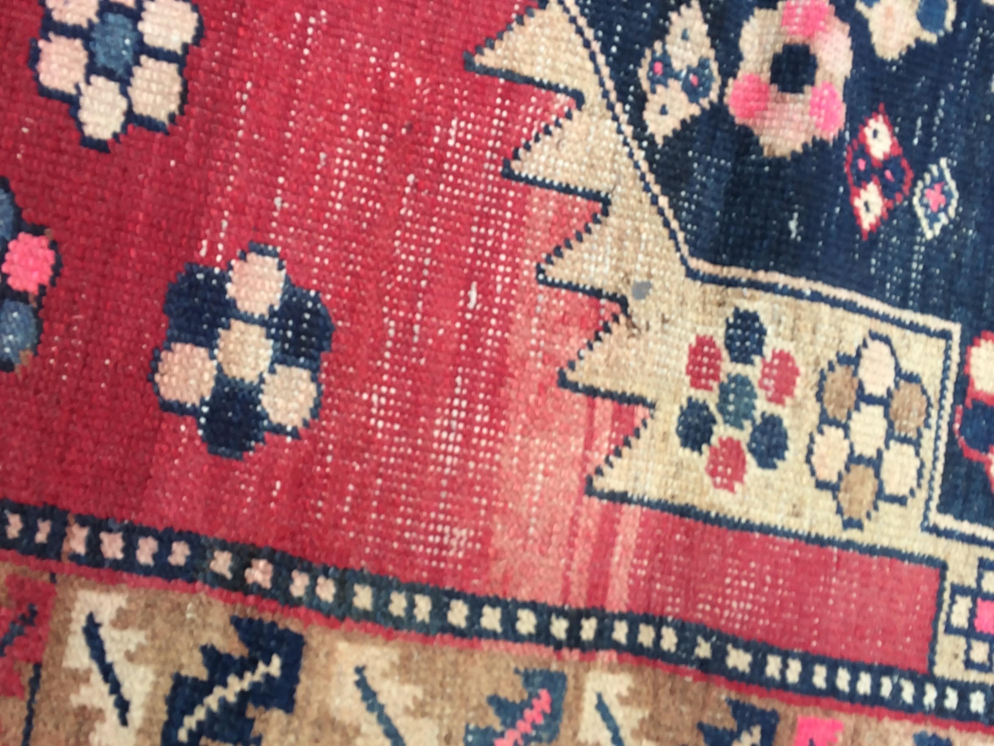 Early 20th Century Semi-Antique Accent Rug For Sale 1