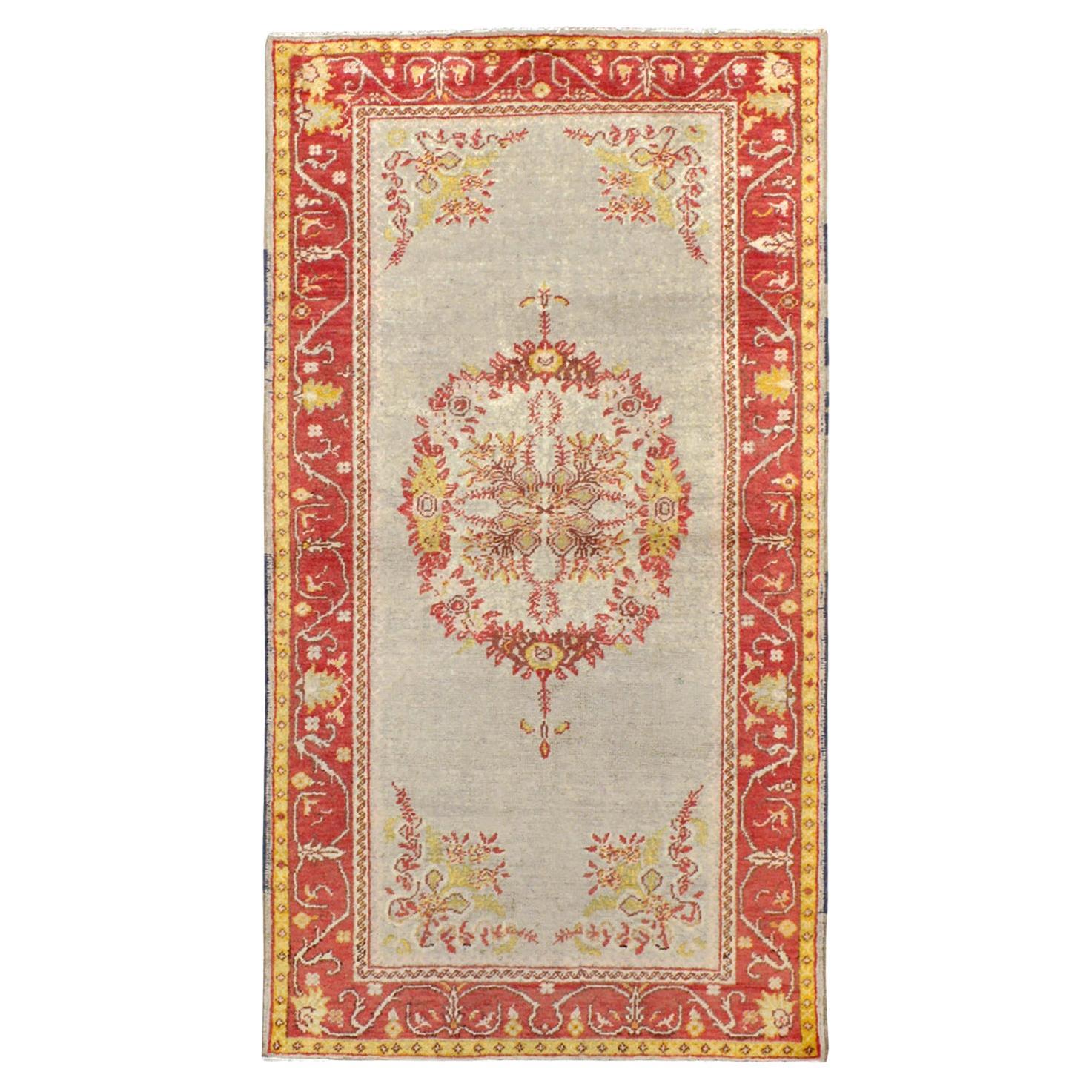 Early 20th Century Turkish Oushak Accent Rug