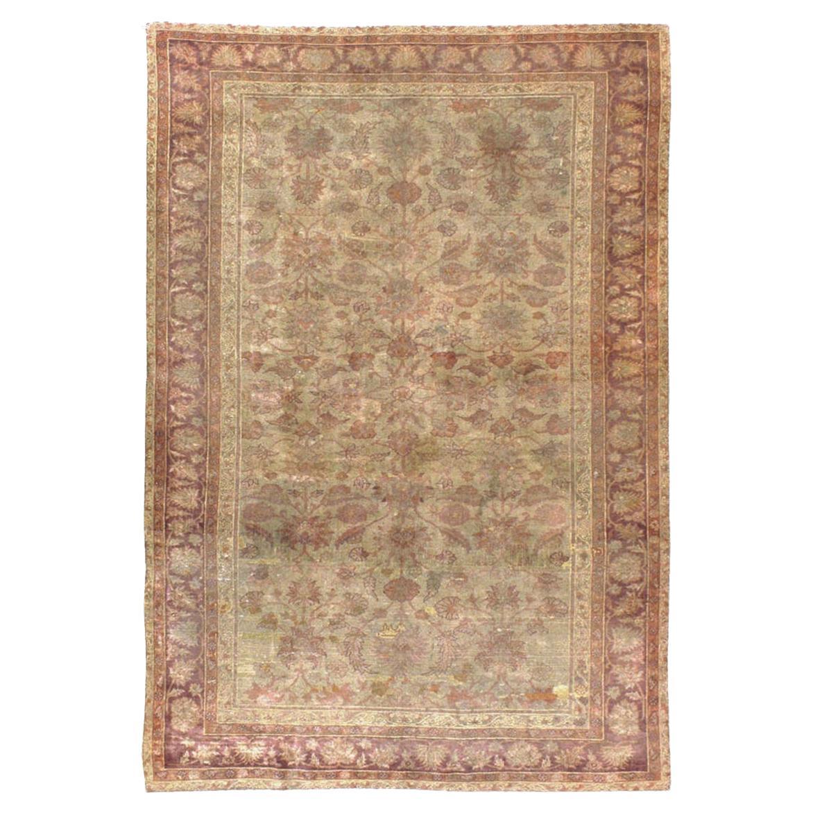 Early 20th Century Turkish Oushak Accent Rug