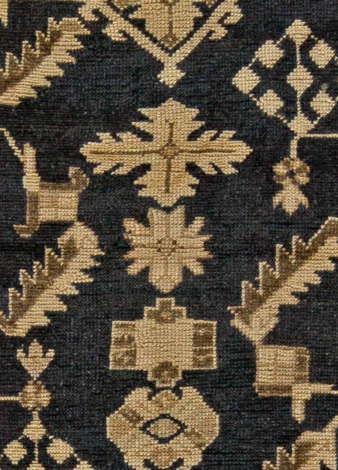 Early 20th century Turkish Oushak botanic handmade wool rug
Size: 6'0