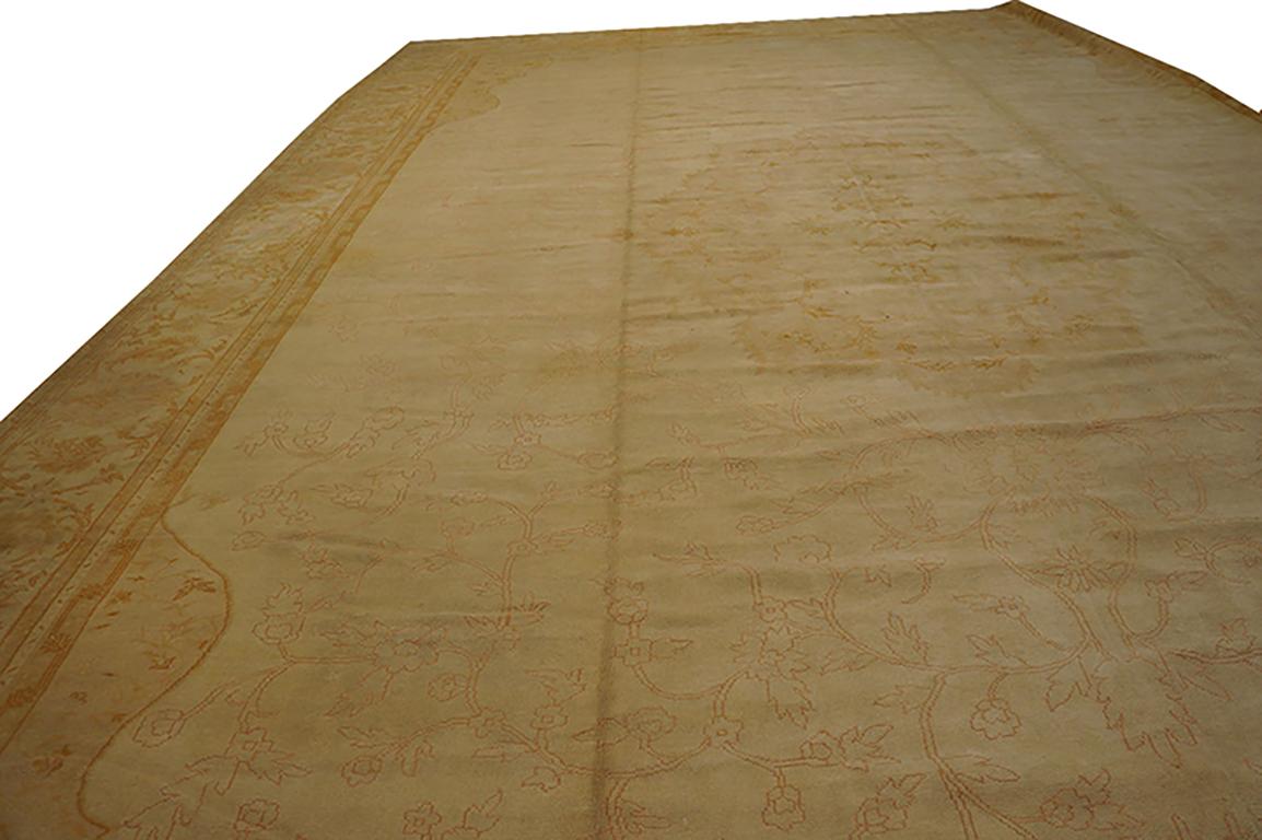 Alfombra turca Oushak Borlou de principios del siglo XX ( 17'2