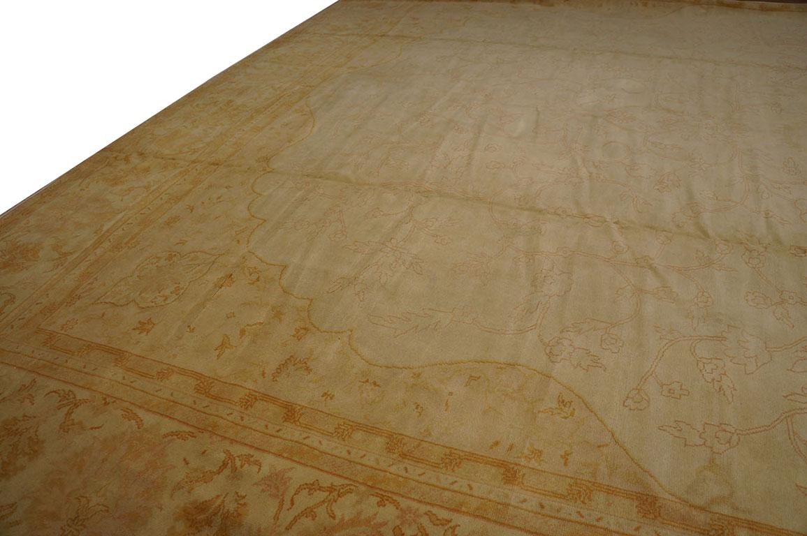Alfombra turca Oushak Borlou de principios del siglo XX ( 17'2