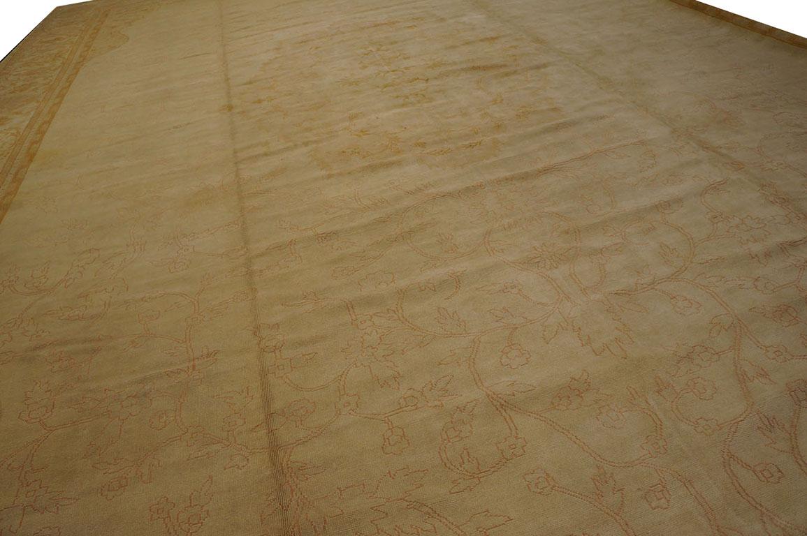 Alfombra turca Oushak Borlou de principios del siglo XX ( 17'2